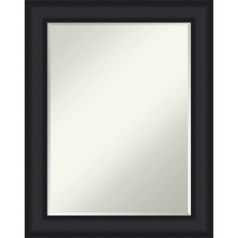 Oliver Half-Inch-Bevel Wood Framed Bathroom Vanity Wall Mirror
