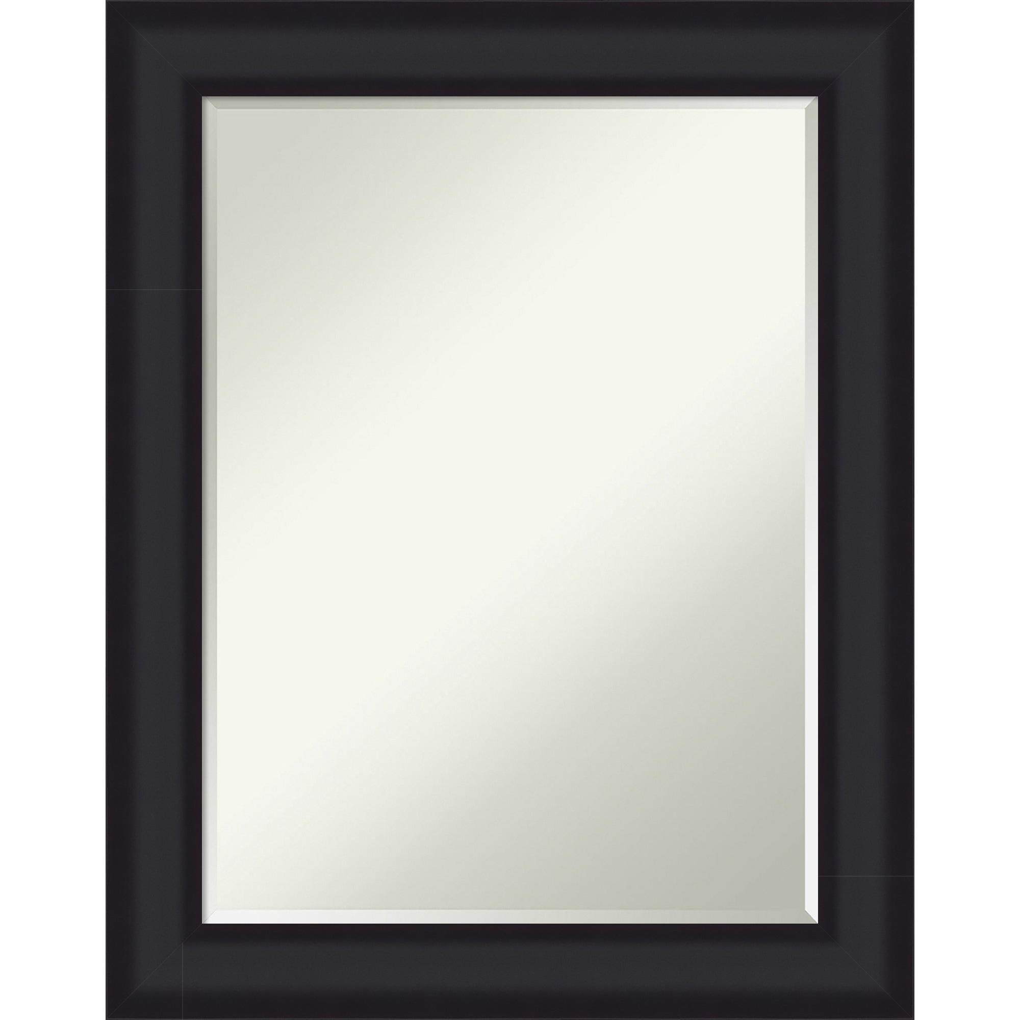 Oliver Half-Inch-Bevel Wood Framed Bathroom Vanity Wall Mirror