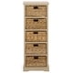 preview thumbnail 3 of 7, SAFAVIEH Vedette 5-Drawer Wicker Basket Storage Chest - 18"W x 14"D x 46"H