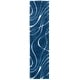 preview thumbnail 97 of 213, SAFAVIEH Florida Shag Sigtraud Abstract Waves 1.2-inch Thick Rug 2'3" x 9' Runner - Navy/Ivory - Runner