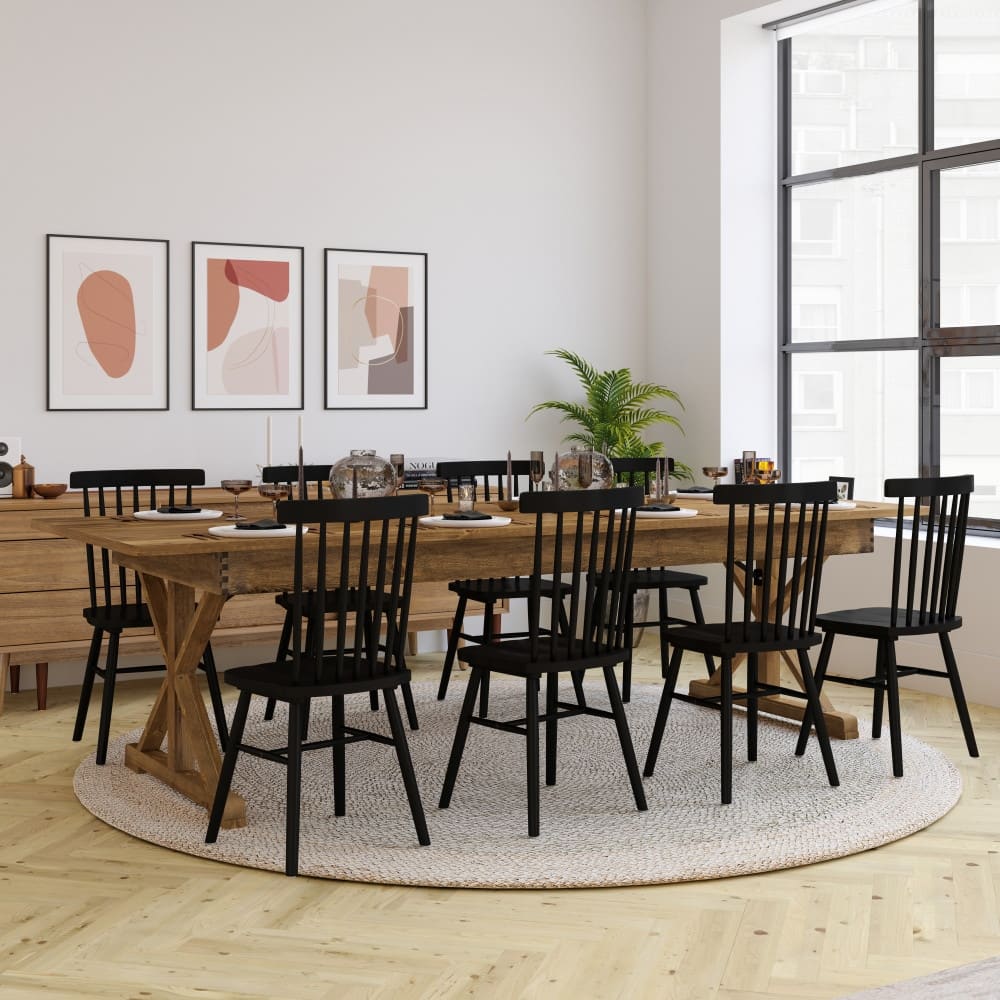 9' x 40" Rectangular Antique Rustic Solid Pine Folding Dining Table