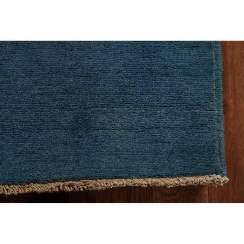 Blue Gabbeh Oriental Rug Handmade Wool Carpet - 2'10" x 4'11"
