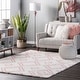 preview thumbnail 5 of 6, Nuloom Iola Geometric Shag Area Rug 2'8" x 8' Runner - Pink - Runner