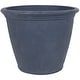preview thumbnail 16 of 25, Sunnydaze Anjelica Polyresin Outdoor Flowerpot Planter - 24" - Slate