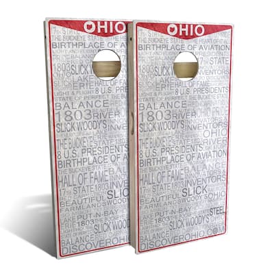 Ohio License Plate Outdoor Cornhole Board Set
