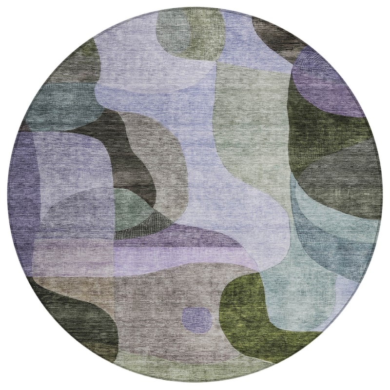 HomeRoots Abstract Transitional Rectangle Outdoor Rug