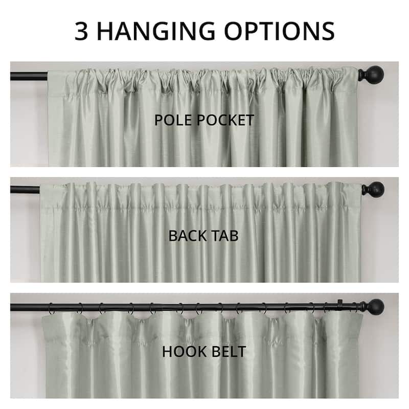 Exclusive Fabrics Blackout Extra Wide Faux Dupioni Curtain (1 Panel)