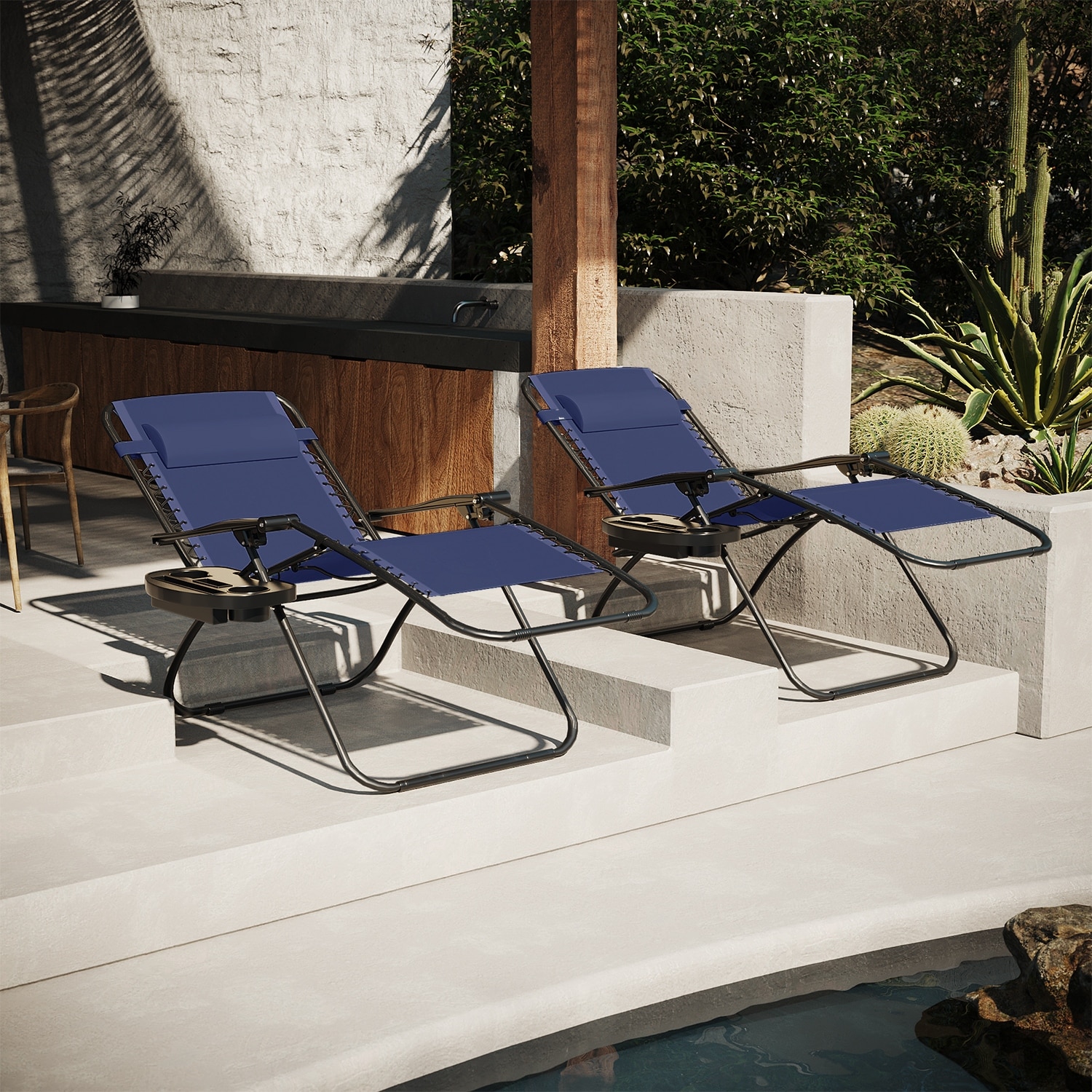 Homall Patio Zero Gravity Chair Lawn Lounge Chair with - Picture 20 of 45