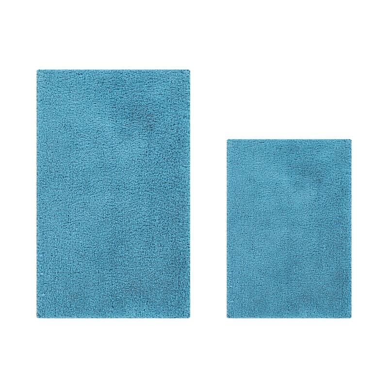 Better Trends Bath Rug Set 100% Micro Polyester Tufted Anti-Skid Latex Backing Bathroom Rugs for Shower, Sink Mats Micro Plush