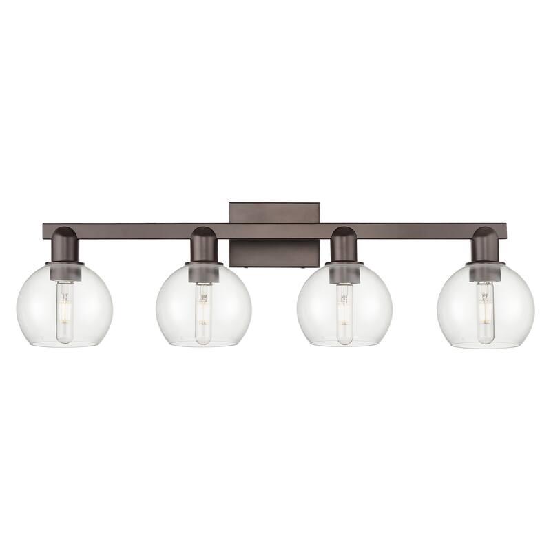 Innovations Lighting Endless Possibilities Arcadia - Athens - 4 Light 33" Bath Vanity Light - Clear/Oil Rubbed Bronze