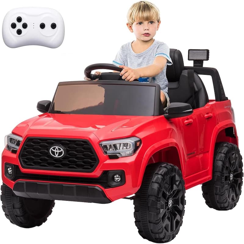 Officially Licensed Toyota Tacoma 12V Kids Ride On Car - Red
