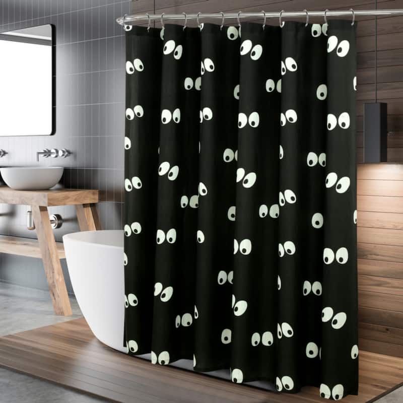 Royale Linens Pack of 1 Double Brushed Microfber 1800 Thread Printed Shower Curtain for Bathroom 72 Inches X72 Inches