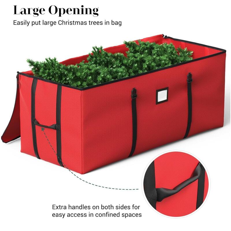 Large Red Christmas Tree Storage Bag,600D Oxford & Handles