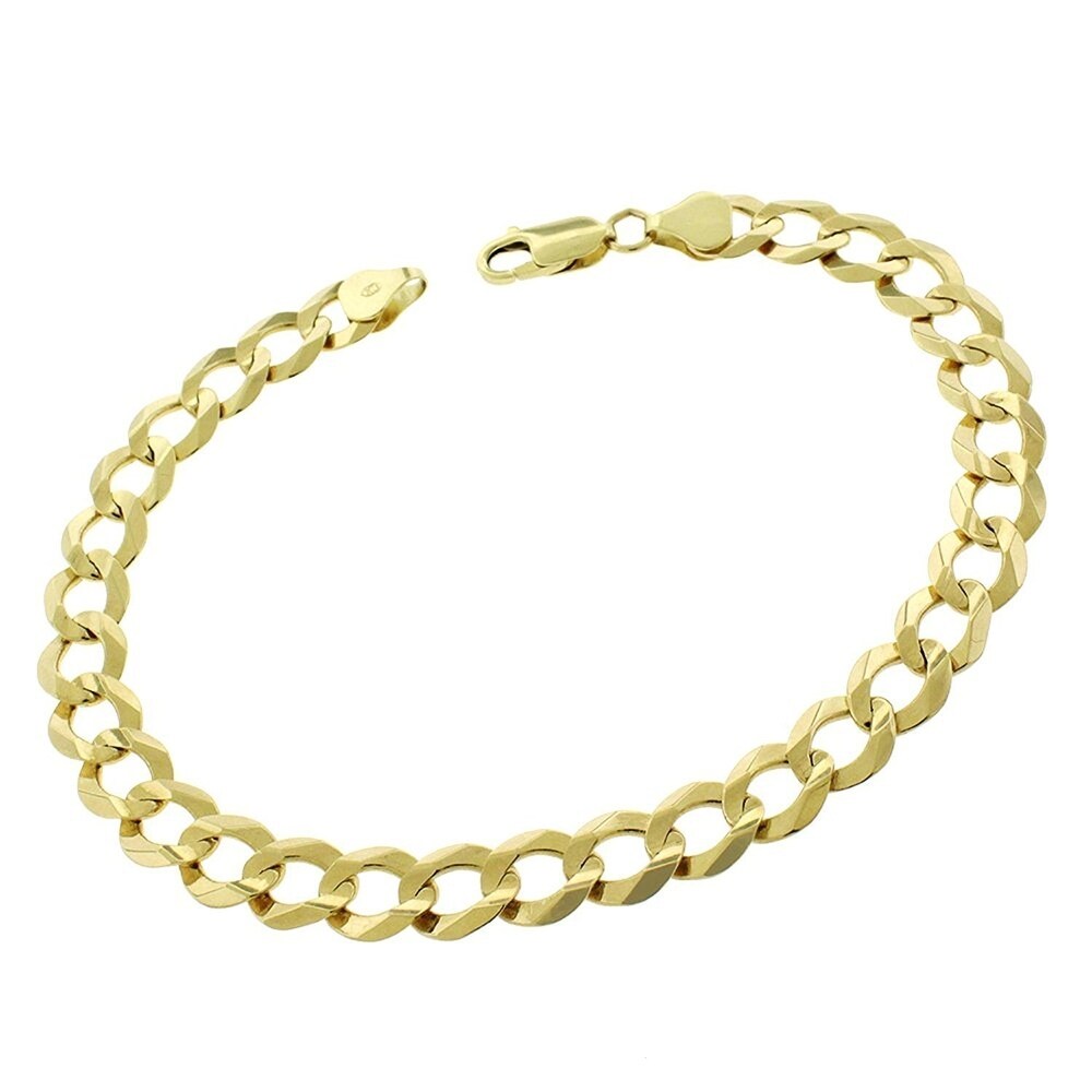 mens solid gold bracelets sale