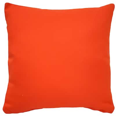Neon Orange Throw Pillow 16x16 with Polyfill Pillow Insert