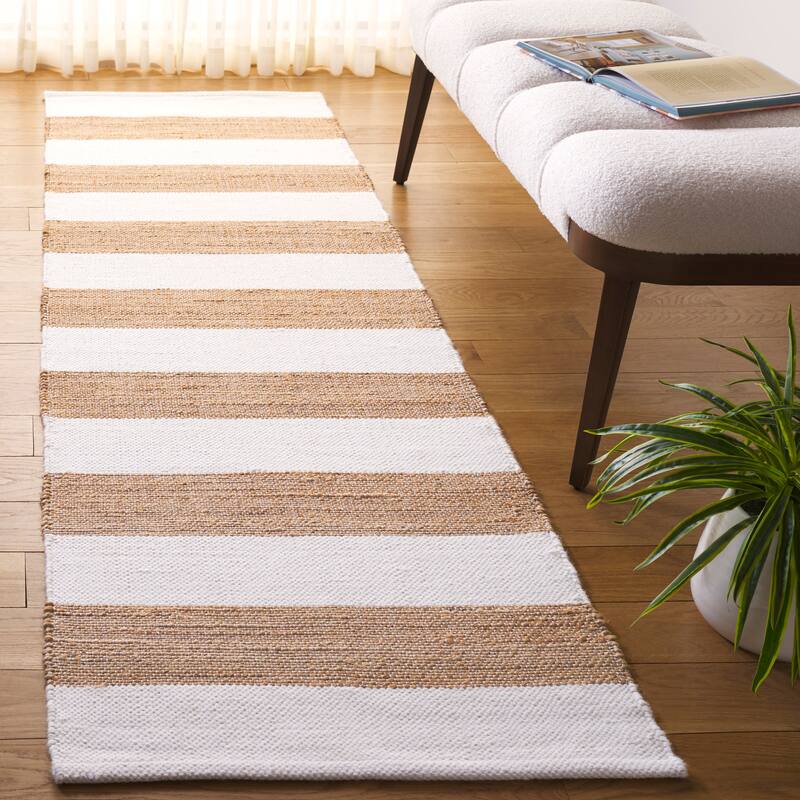 SAFAVIEH Flatweave Natural Balduina Fiber Farmhouse Jute Rug