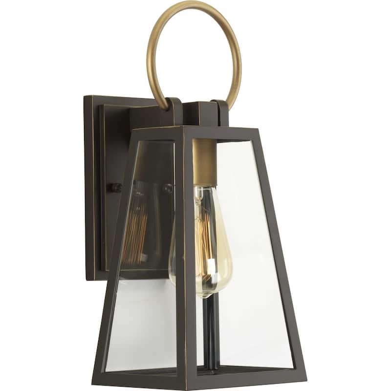 Progress Lighting Barnett Single Light 15-1/8" Tall Outdoor Wall - Antique Bronze