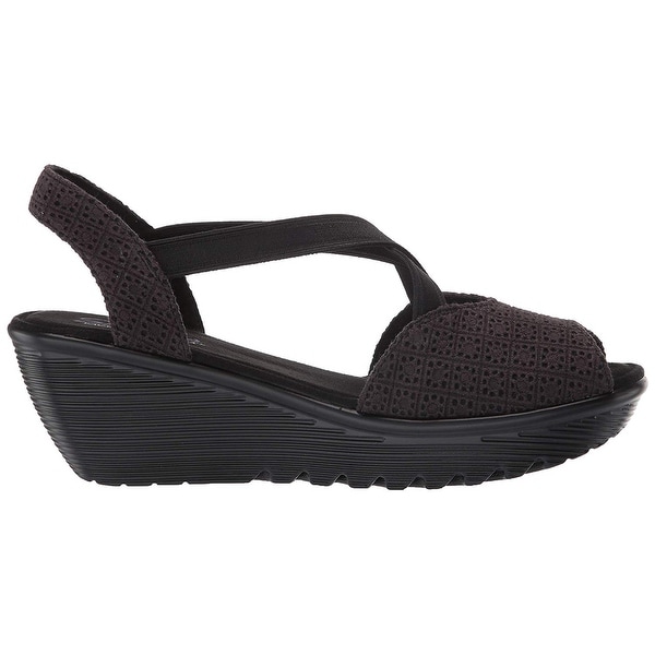 skechers peep toe wedges