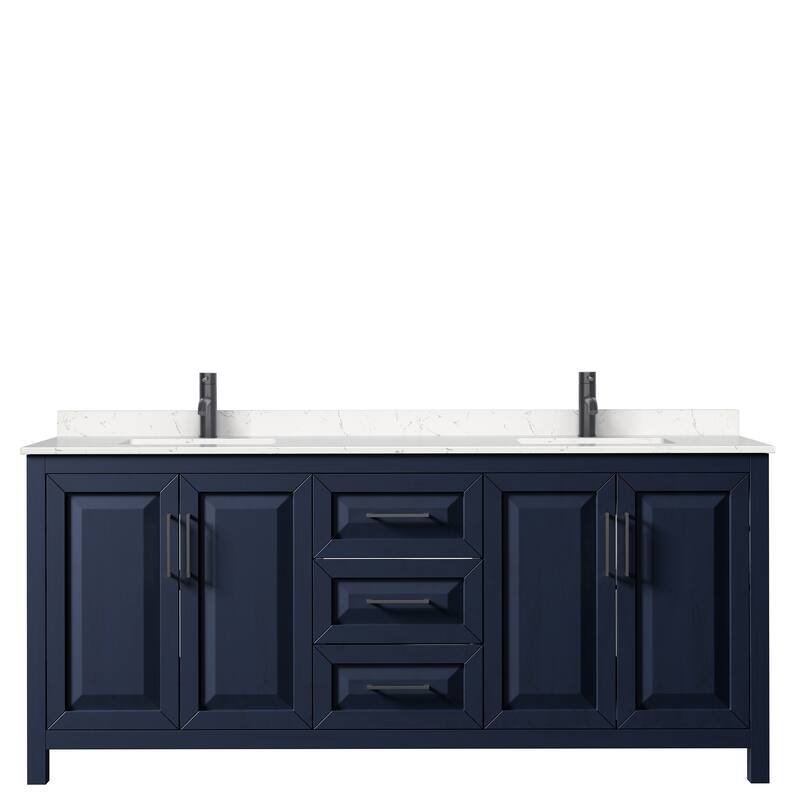 Daria 80 Inch Double Vanity, Cultured Marble Top