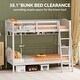 preview thumbnail 15 of 40, Twin Over Twin Solid Wood Bunk Bed for Kids and Adults, No Box Spring Required
