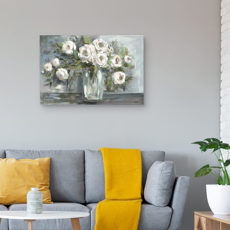 Soft Blooms Still Life by Tre Sorelle Studios Canvas Art Print