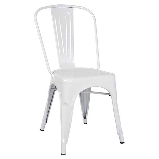 Industrial Stackable Metal Side Chair - N/A