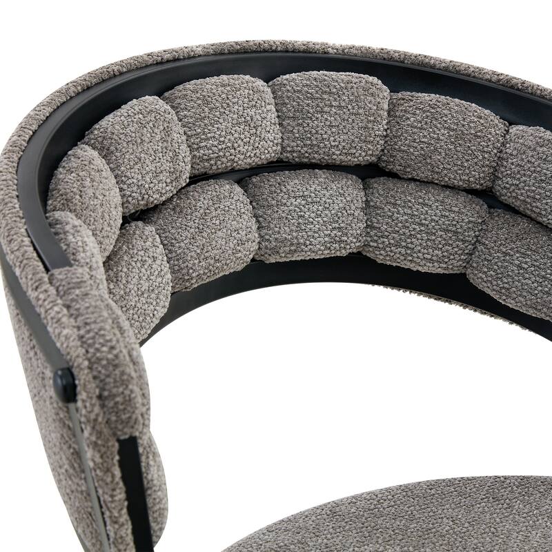 Velvet Upholstered Dining Chairs Set of 2, Accent Chair with Tufted Backrest, Kitchen Side Chairs with Metal Legs