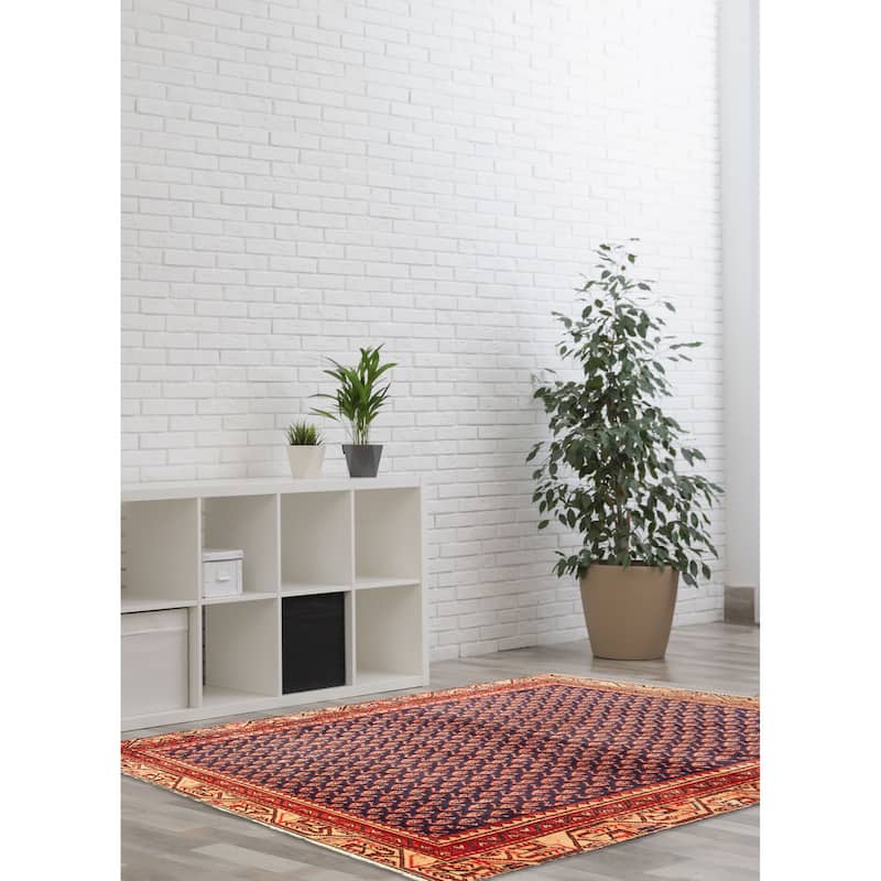 ECARPETGALLERY Hand-knotted Andelz Dark Navy Wool Rug - 3'10 x 6'6