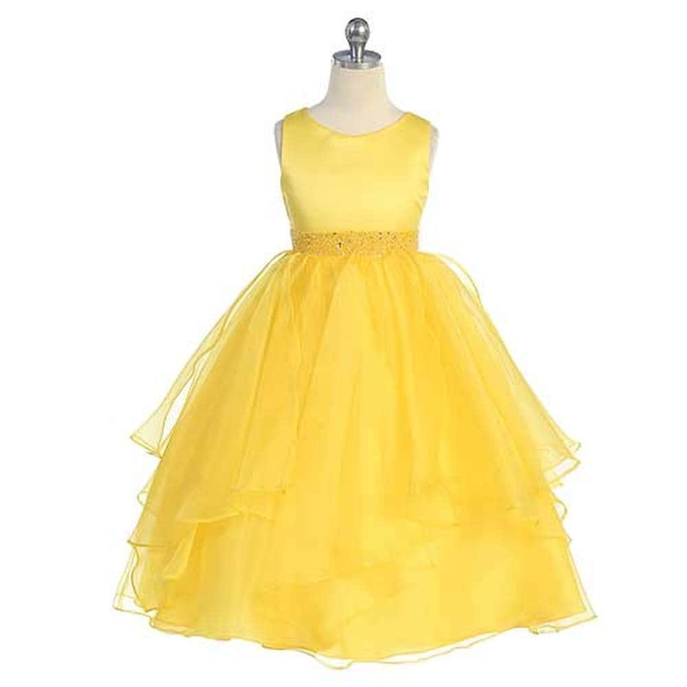 little girl yellow pageant dresses