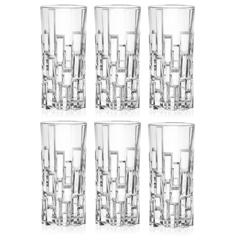 Majestic Gifts Inc. Highball Glass Drinking Tumblers- Set/6 - 11.6 oz.