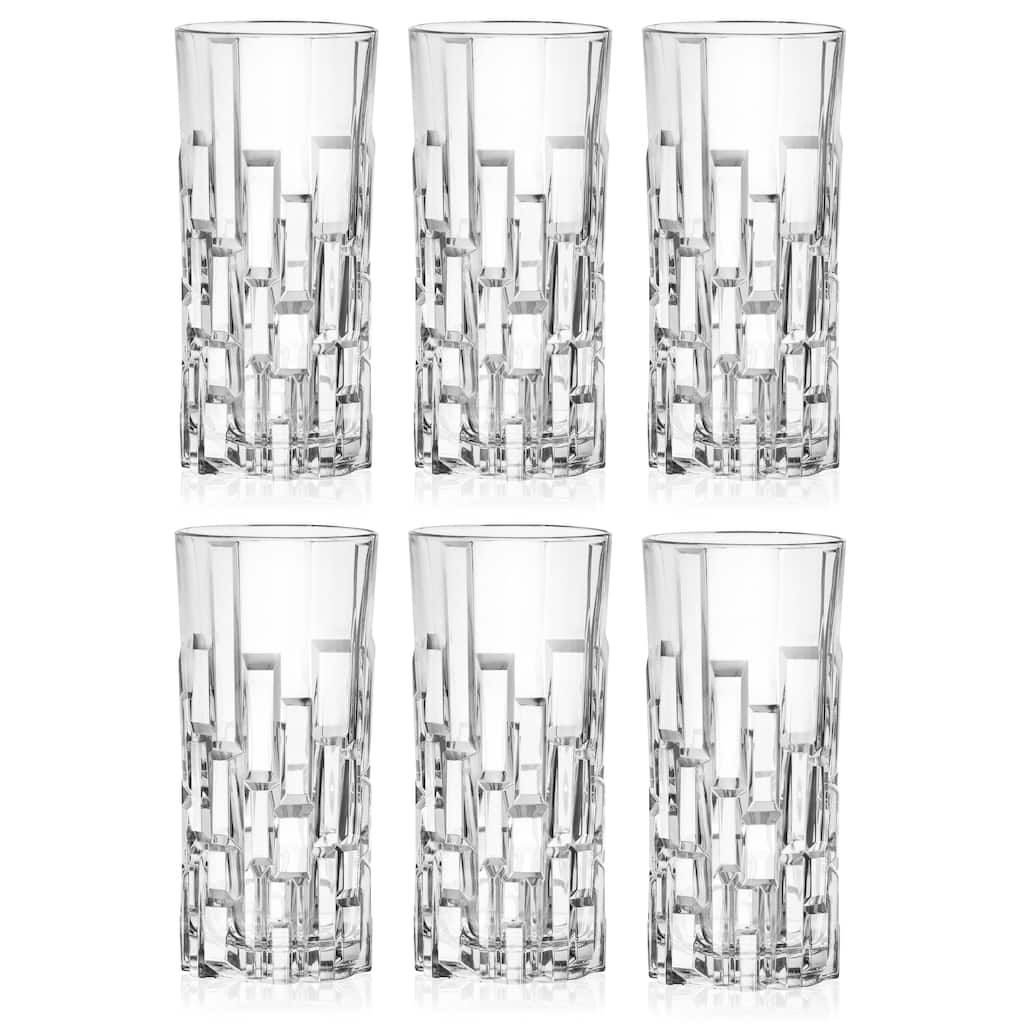 Majestic Gifts Inc. Highball Glass Drinking Tumblers- Set/6 - 11.6 oz.