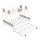 preview thumbnail 18 of 17, Twin over Full Metal Bunk Bed with Trundle, Black & Brown