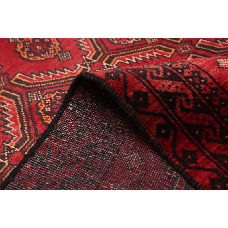 ECARPETGALLERY Hand-knotted Teimani Red Wool Rug - 2'11 x 5'7