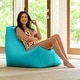 preview thumbnail 6 of 56, Jaxx Juniper Outdoor Patio Bean Bag Chair Light Blue