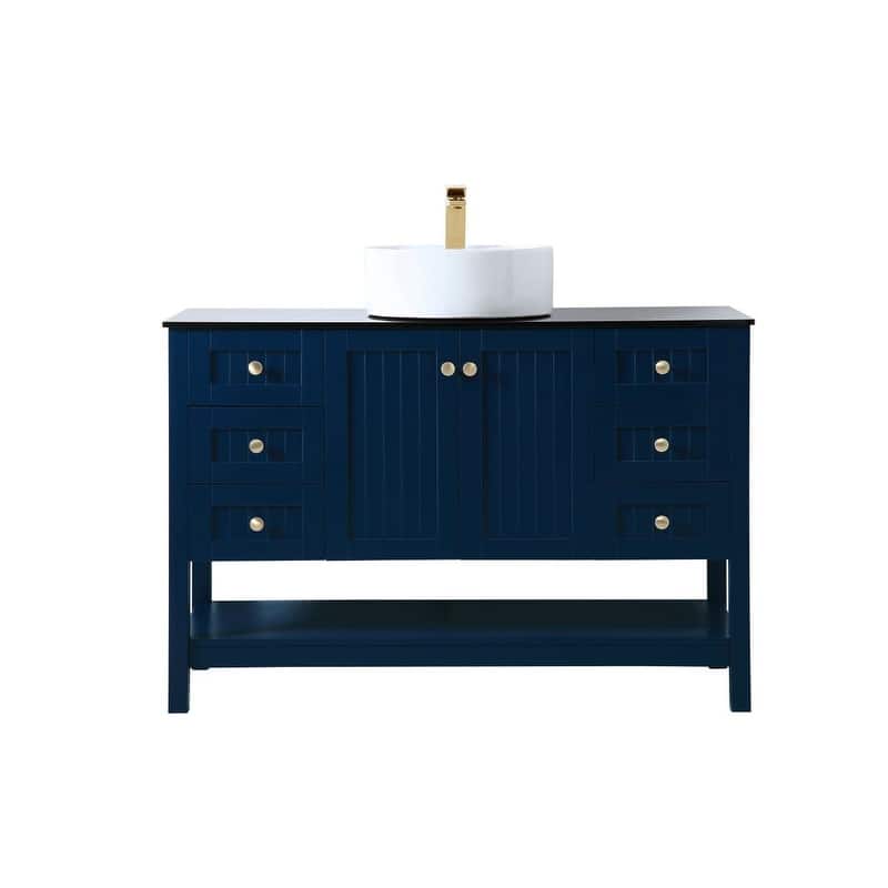 Elegant Lighting VF16248 Ralph 48" Free Standing Single Basin Vanity - Blue