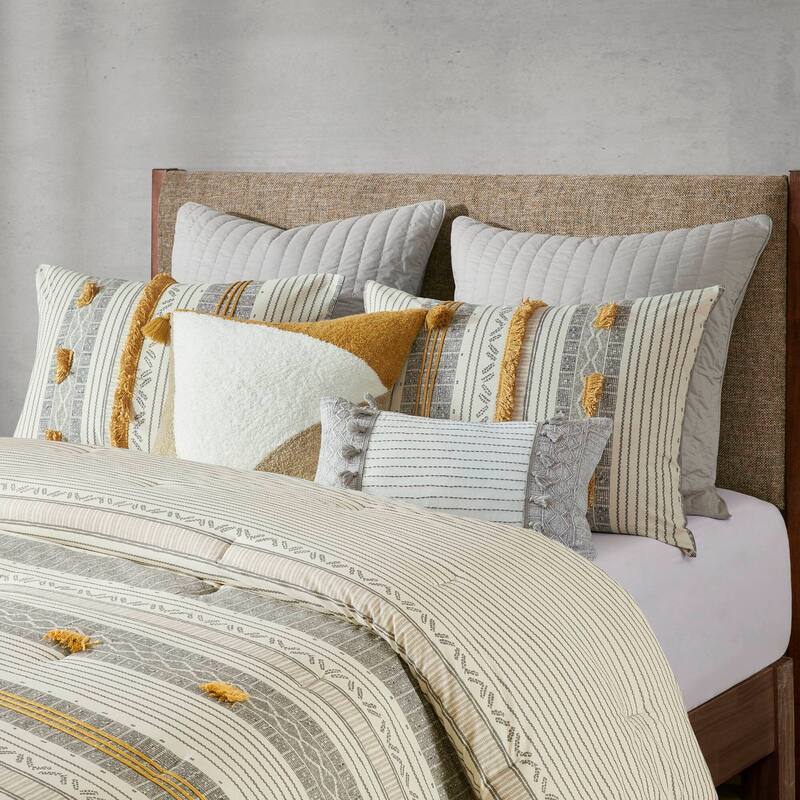 GDF Studio - Cody Cotton Comforter Set with Pom Pom Trim
