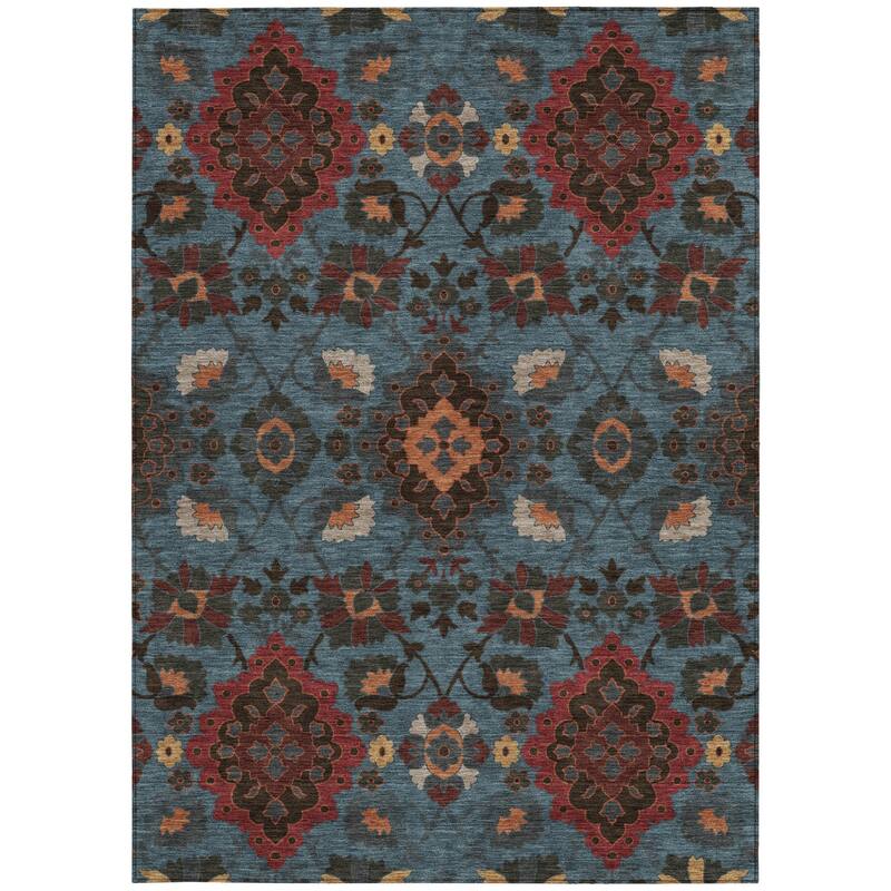 HomeRoots Oriental Traditional Rectangle Outdoor Rug