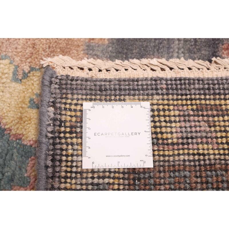 ECARPETGALLERY Hand-knotted Modern Oushak Grey Wool Rug - 7'11 x 9'8