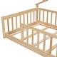 preview thumbnail 40 of 41, Simple wooden floor bed with guard rails