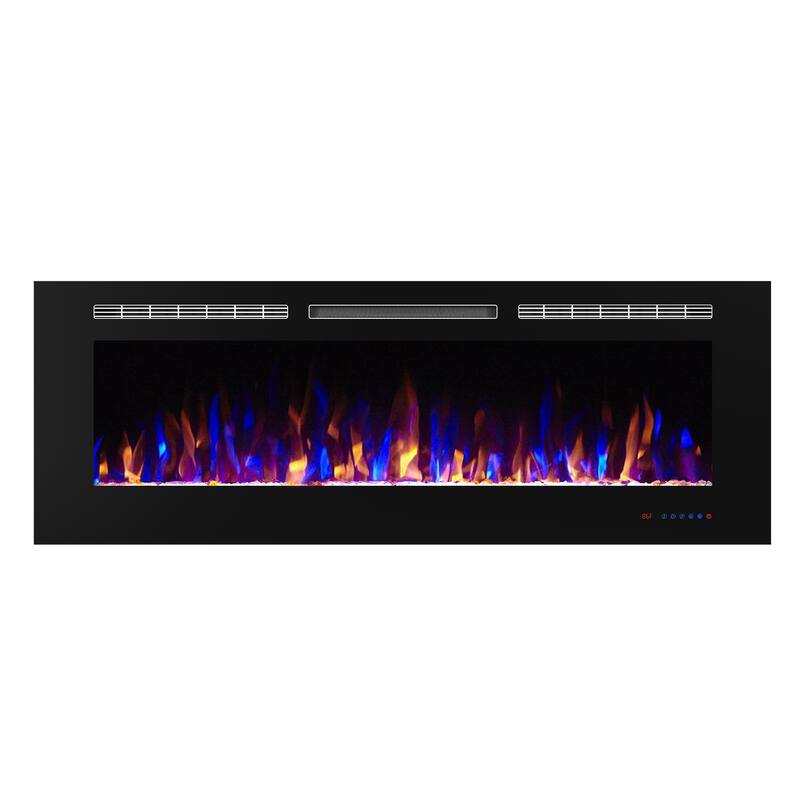 Electric Fireplace Heater,Heater with Log set & Realistic Flame