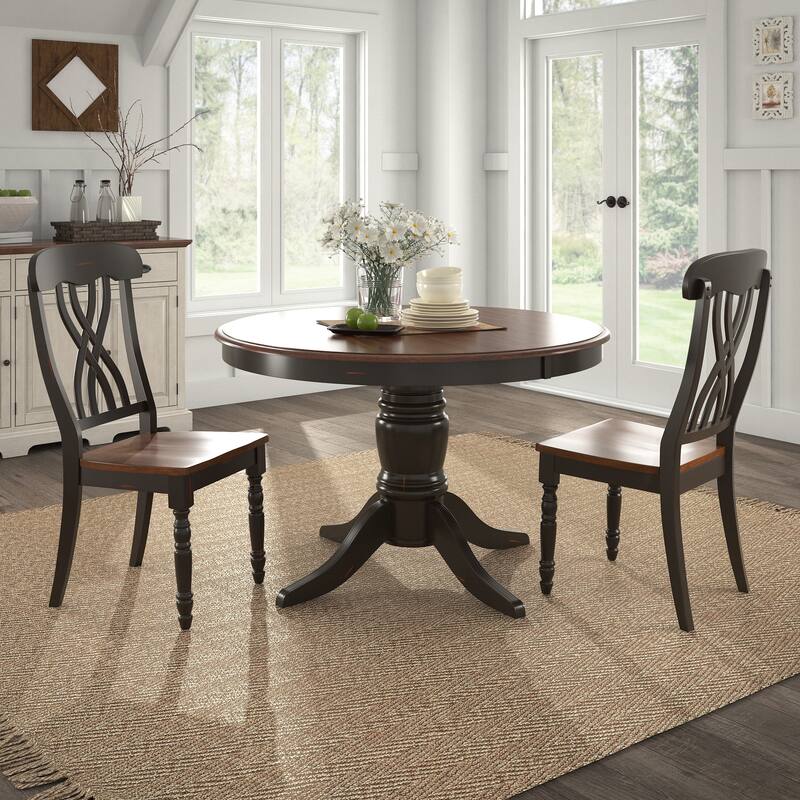 Brunico Two-Tone Round Dining Set