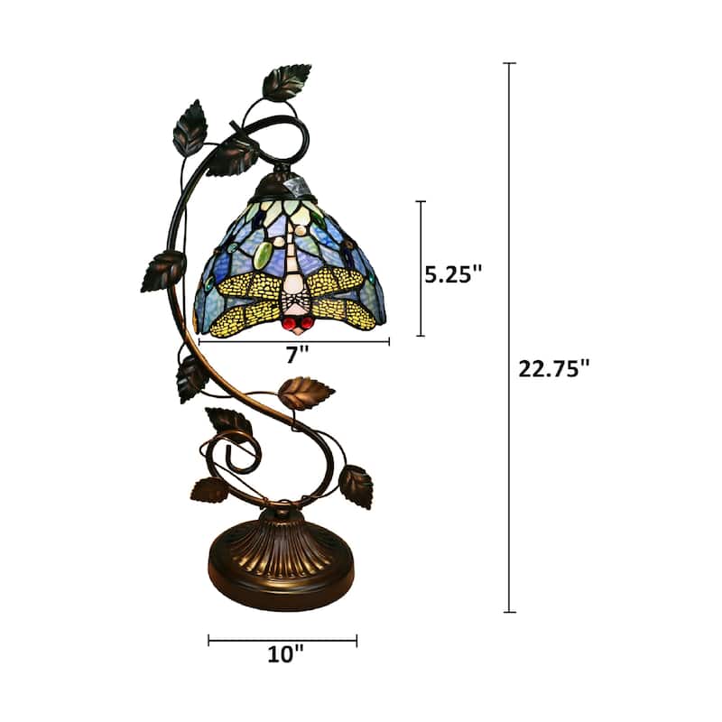 Tiffany-Style Dragonfly Design Accent/ Desk Lamp