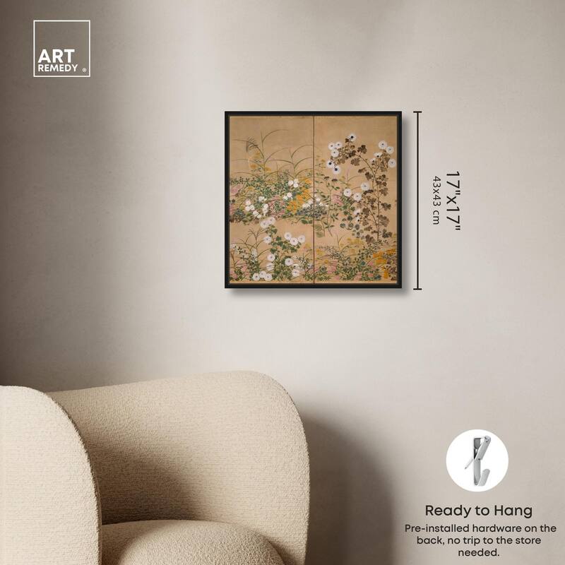 Flowering Plants in Autumn Canvas by Art Remedy
