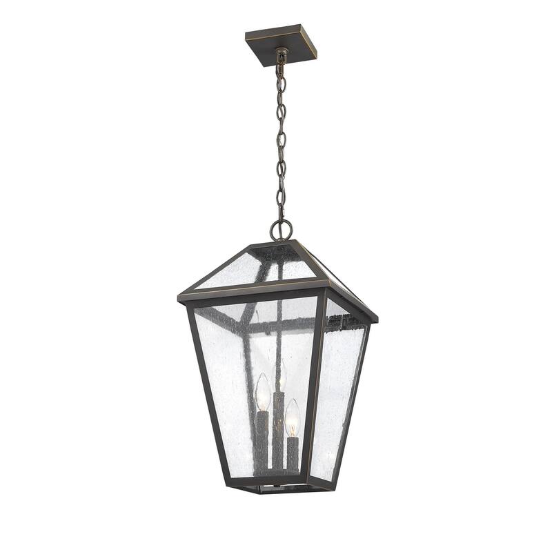 Roseto ZP37345 Calvin 3 Light 12" Wide Outdoor Taper Candle Pendant
