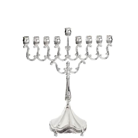 Menorah Silver Plated 11.25 " - Pictured