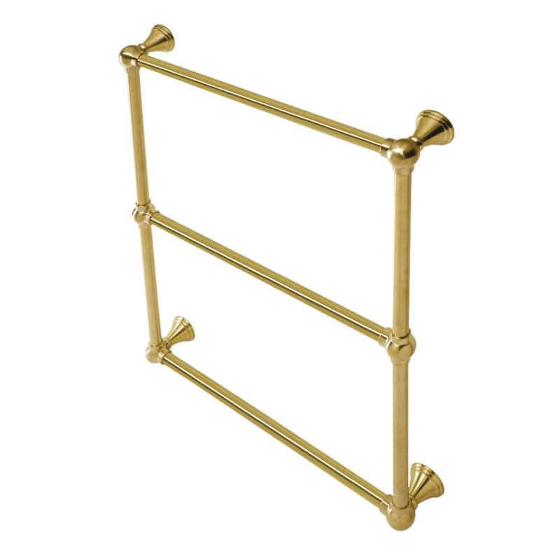Maximilien 24 in. Wall Mount Towel Rack in Brushed Brass - Brushed Brass