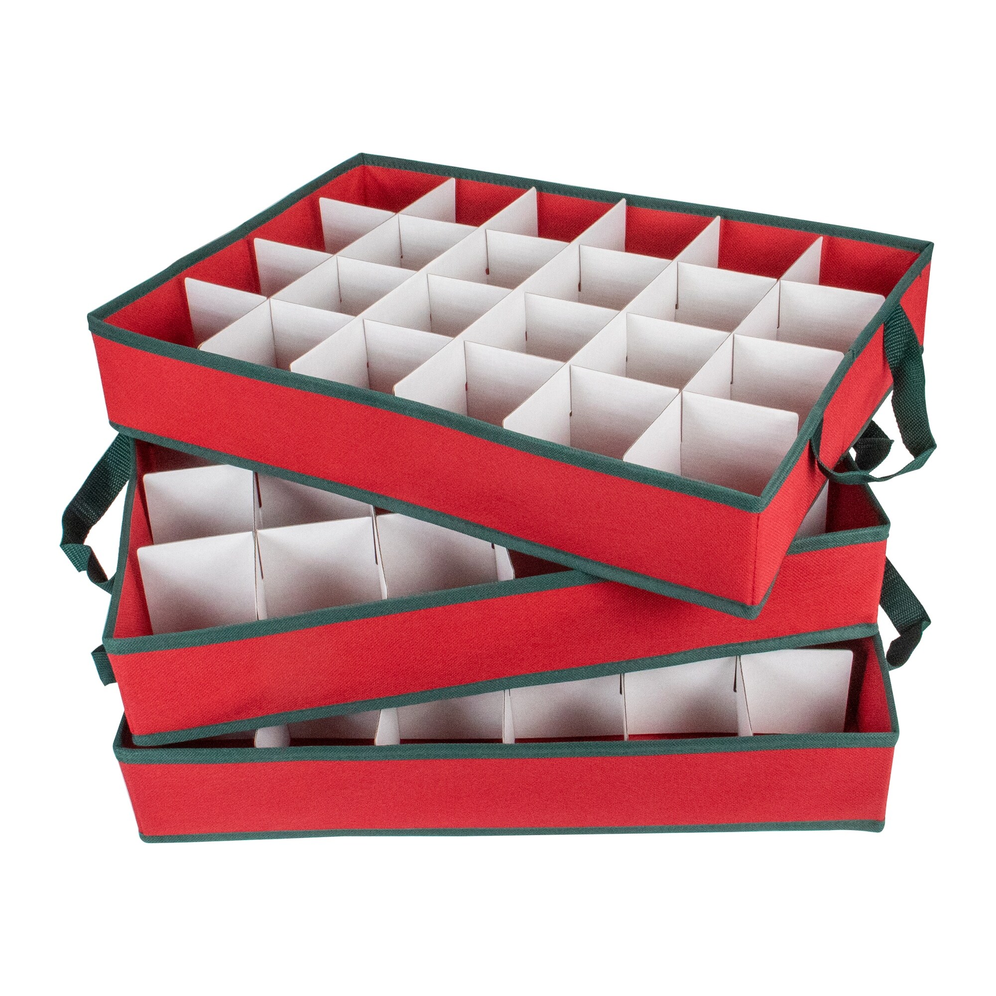 Reviews for Honey-Can-Do Red and Green Plastic Ornament Storage