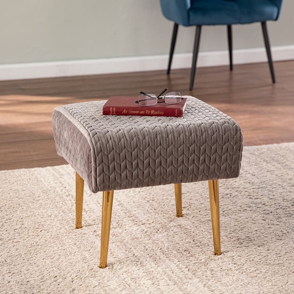 slide 1 of 7, Harper Blvd Maclay Contemporary Gray Fabric Ottoman