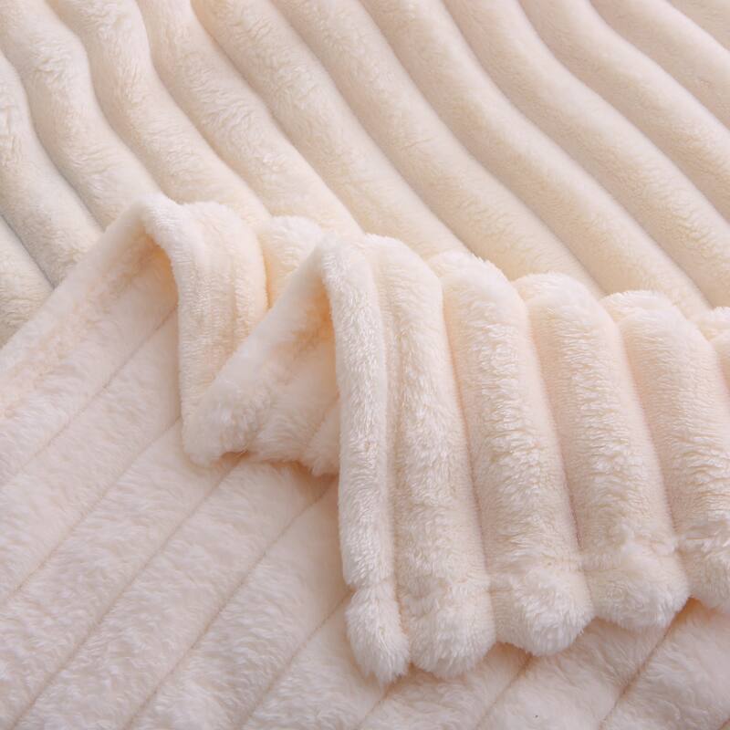 Lightweight Striped Flannel Fleece Blanket