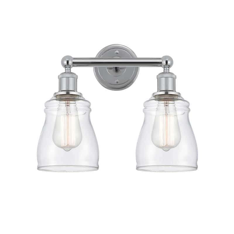 Innovations Lighting 616-2W-12-14 Ellery Vanity Ellery 2 Light 14" - Polished Chrome / Clear
